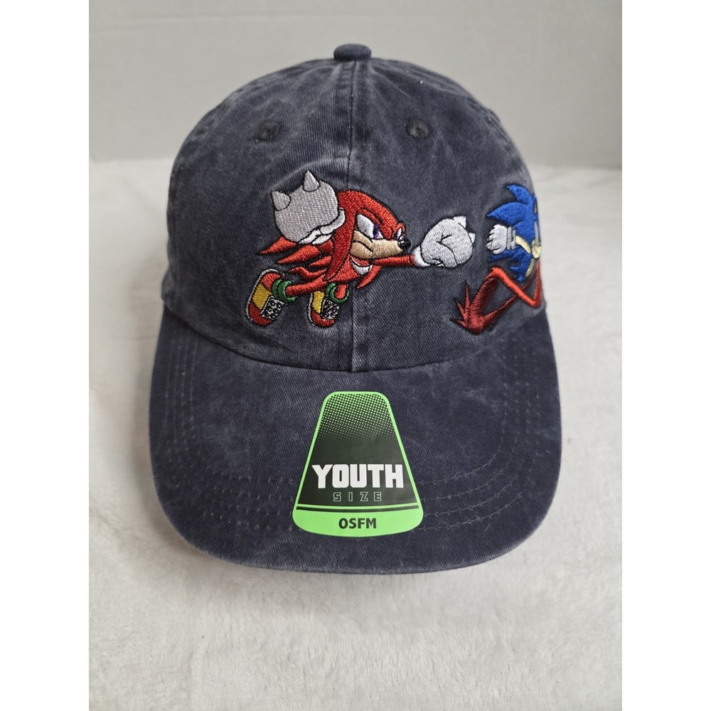 The Sonic The Hedgehog & Knuckle Baseball Cap Youth One Size‎ SnapBack